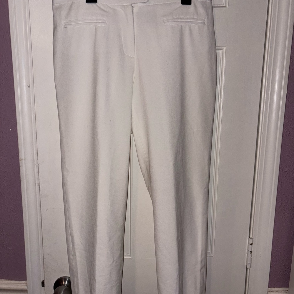 Ruby Rd. Classic White Straight Leg Pants